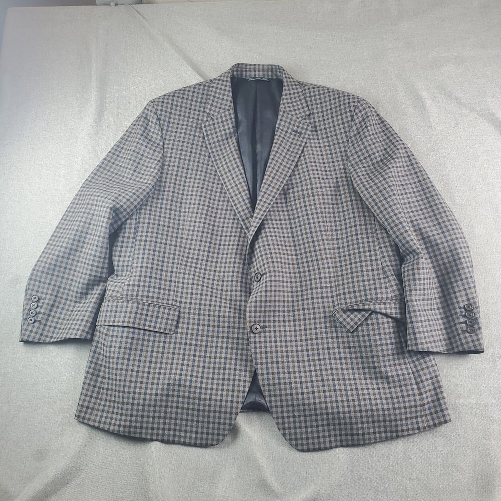 S Cohen Sport Coat Mens 49 S Gun Check Lanificio Di Pray Wool Blazer Jacket